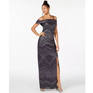 NWT Laundry Popover Slit Embellished Crepe Dress